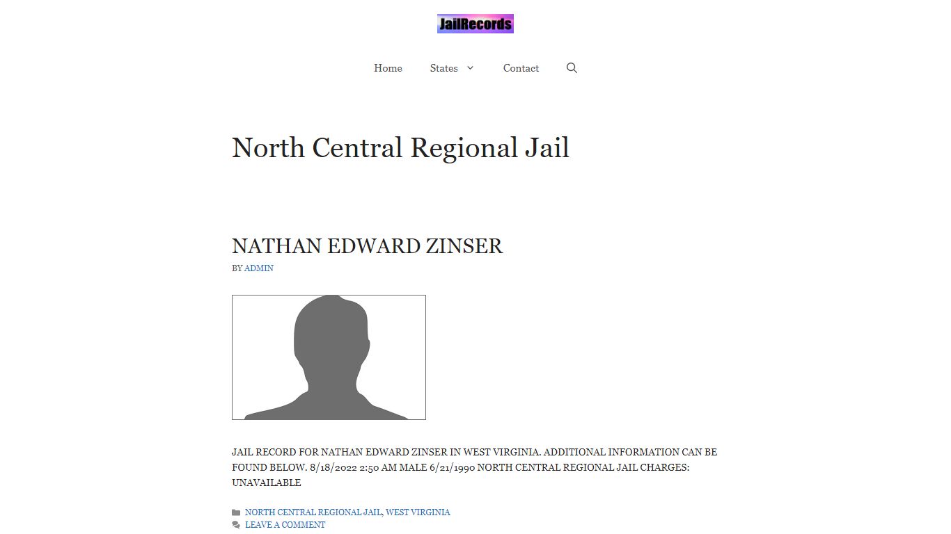 North Central Regional Jail Arrest Records
